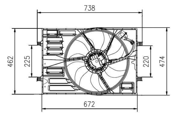 Ventilator, radiator NRF 47950