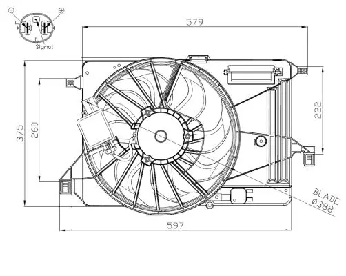 Ventilator, radiator NRF 47964
