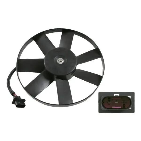 Ventilator radiator potrivit AUDI A3, TT; SEAT CORDOBA, IBIZA III, LEON, TOLEDO II; SKODA FABIA I, FABIA I PRAKTIK, FABIA II, OCTAVIA I, OCTAVIA I KOMBI, ROOMSTER 1.0-2.0CNG 09.96-05.15