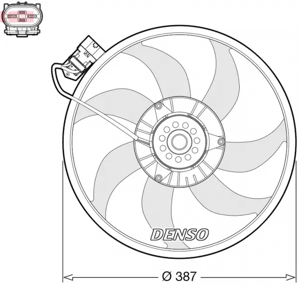 Ventilator radiator potrivit OPEL COMBO MINIVAN, CORSA C 1.3D 1.7D 06.03-