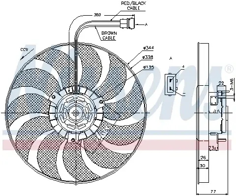 Ventilator radiator potrivit VW TRANSPORTER IV 1.9D-2.8 07.90-06.03