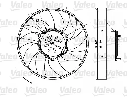 Ventilator, radiator VALEO 696082