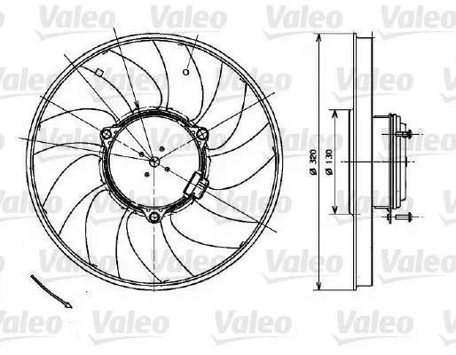 Ventilator, radiator VALEO 696083