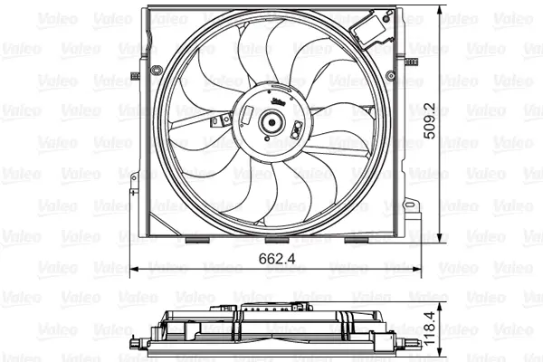 Ventilator, radiator VALEO 696873
