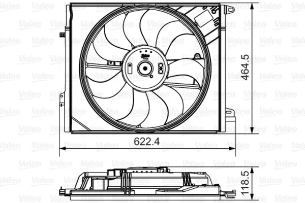 Ventilator, radiator VALEO 696882