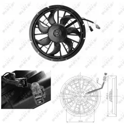 Ventilator radiator VOLVO 850, S70, V70 I 2.0-2.5D intre 1991-2000