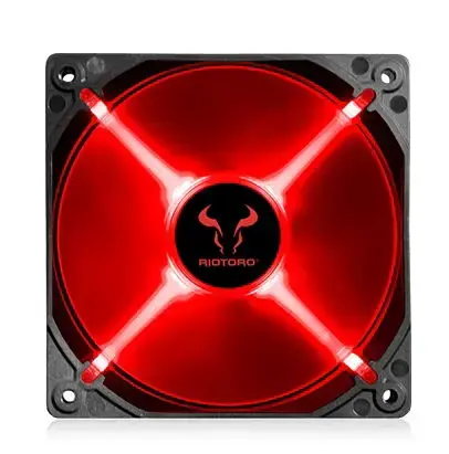 Ventilator RIOTORO CrossX, 120mm, LED Rosu (Negru)