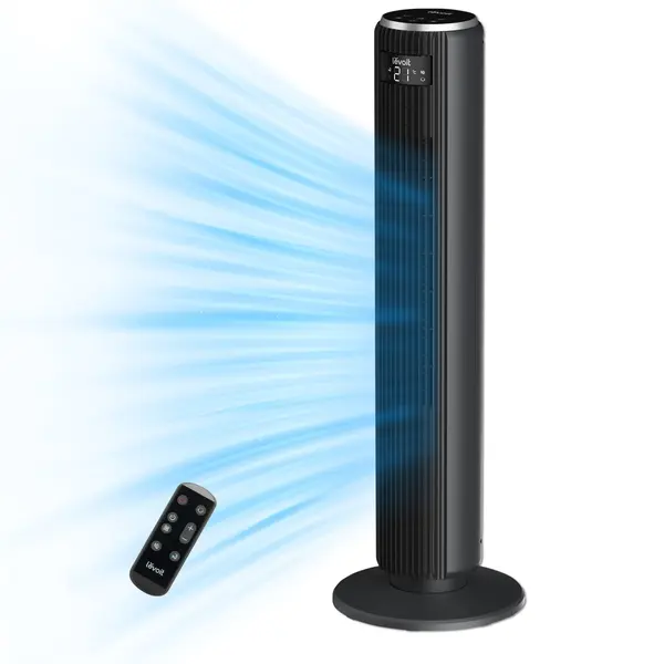 ventilator turn levoit, 92cm, 5 viteze, 4 moduri de functionare, foarte silentios, telecomanda, negru