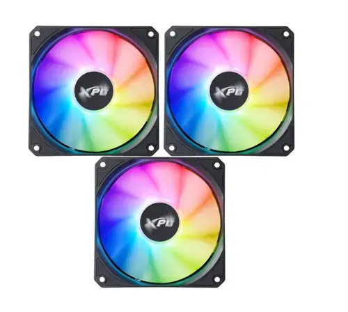 Ventilator XPG Vento R, iluminare aRGB, 1600rpm, 120mm, 3buc (Negru)