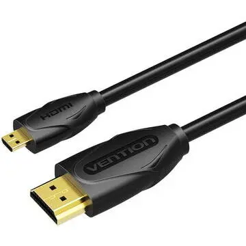 Vention CABLU video Vention, HDMI(T) la microHDMI (T), 2m, rezolutie 4K la 60Hz, PVC, negru, VAA-D03-B200 (timbru verde 0.08 lei) - 6922794721135