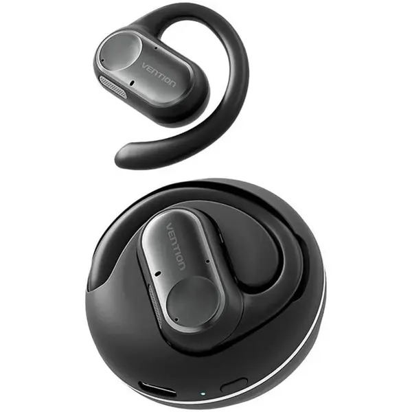 Vention Casti TWS Vention, tip butoni, utilizare sport si multimedia, Bluetooth 5.3, 4 x mic, acumulator 400mAh/70mAh, durata baterie pana la 35 ore, IPX,ANC, negru