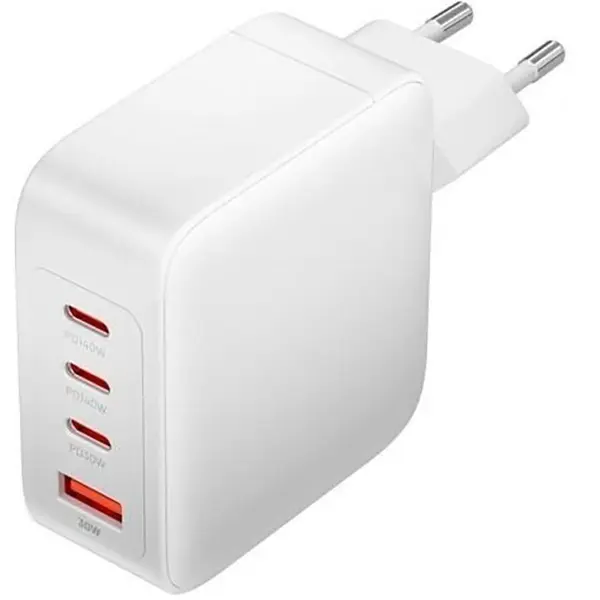Vention Incarcator de Perete Vention FEIW0-EU, 220V, 4-Port USB (C + C + C + A) GaN Charging Kit, 140W, Alb