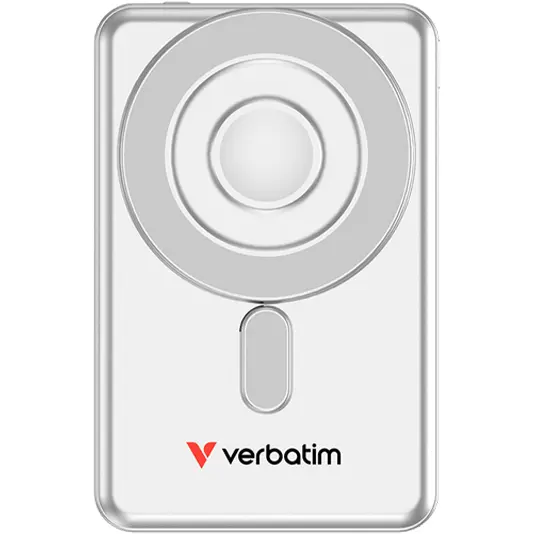 Verbatim Baterie externa portabila Verbatim 5.000mAh C'n'G, Magnetica, Doua cabluri , 20W, 2,4 A, PD 3.0, Incarcare rapida, 2 conectori de iesire (USB-C), Argintiu
