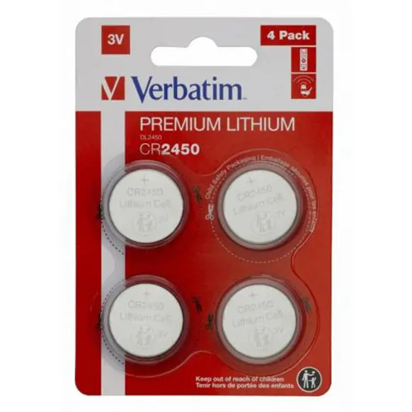 Verbatim Baterii Verbatim, Lithium, CR2450, 3V, 4buc, 49535