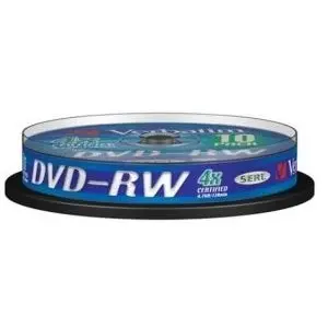 Verbatim Blank Dvd-Rw Verbatim Sl 4x 4.7gb 10pk Spindle Matt Silver 43552