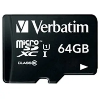 Verbatim Card de memorie Verbatim MicroSDXC, 64 GB, Class 10 + Adaptor