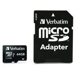 Verbatim Card Memorie Verbatim Pro 64 GB Class 10 Ush-I Microsdxc + Adaptor