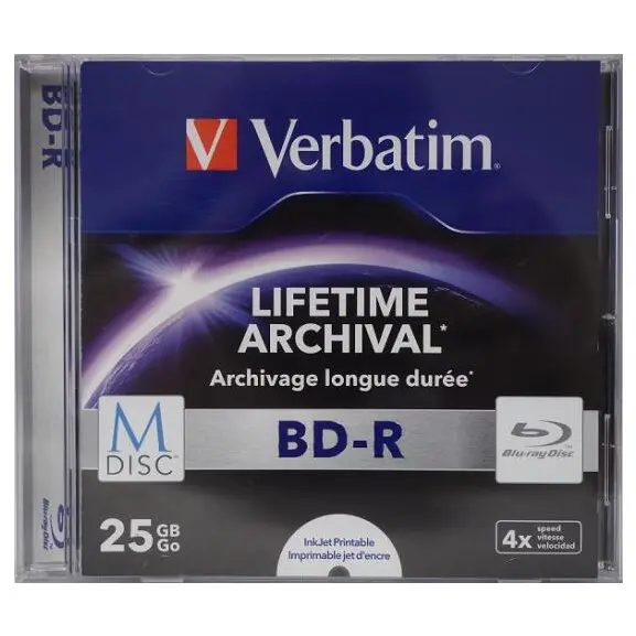 Verbatim Disc inscriptibil Blu-ray Verbatim M-DISC BD-R, 4X, 25 GB, 5 bucati/cutie