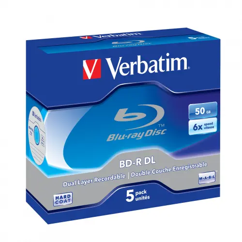Verbatim Disc inscriptibil Verbatim Blu Ray DL, viteza maxima de scriere 6x , 50GB, 1 buc.