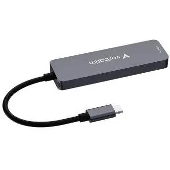 Verbatim Hub multiport Verbatim USB-C Essentials 4 × USB Type-C, Gri