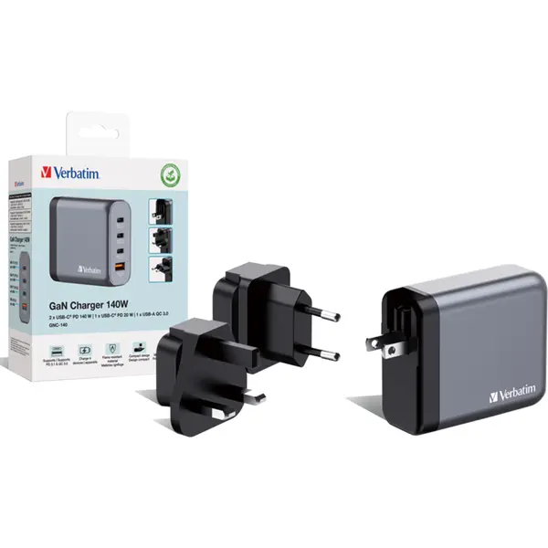 Verbatim Incarcator retea Verbatim 32203, 3x USB-C, 1x USB-A, Argintiu