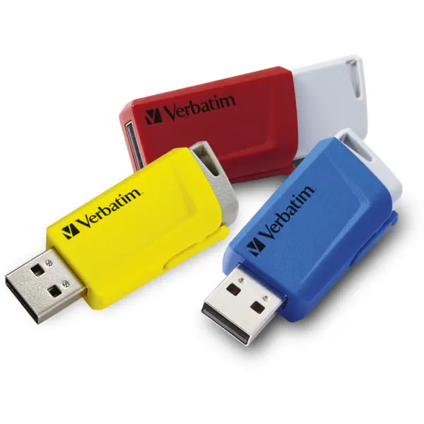 Verbatim Memorie USB Verbatim Store' n Click 3x16 GB USB 3.2 Red Blue Yellow
