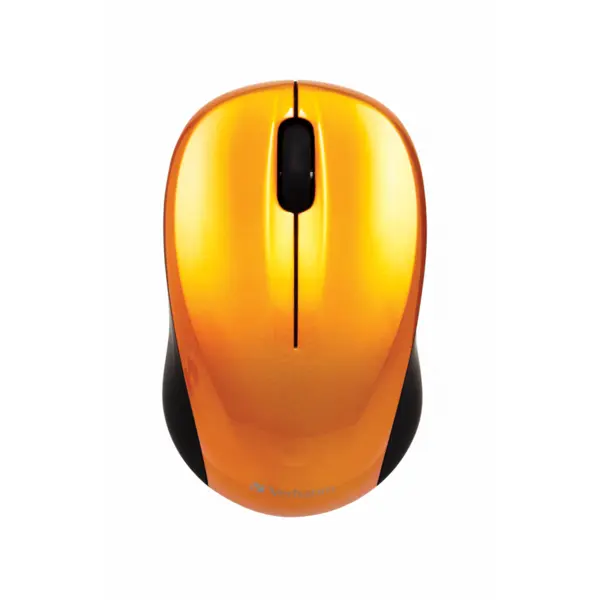Verbatim Mouse VERBATIM NANO, wireless 2.4 GHz, Pt. notebook si PC, 1600 dpi, Portocaliu, 49045