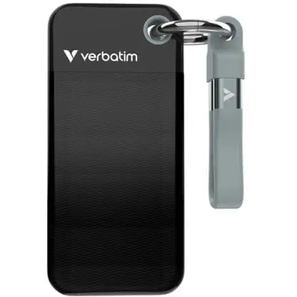 Verbatim Stocare externa SSD de buzunar Verbatim, 256 GB, USB Tip-C, 3.2 Gen 2, Negru-Gri