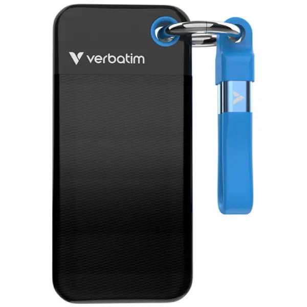 Verbatim Stocare externa SSD Verbatim Pocket 256GB USB-C 3.2 Gen 2, Negru-Albastru