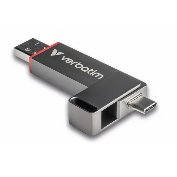 Verbatim USB Drive Dual QuickStick 512 GB VerbatimSSD perfromance, USB-C & USB-A USB 3.2, Gen 1, Gri