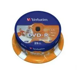 Verbatim Verbatim DVD-R [ 4.7GB, 16x, spindle, argintiu mat, 25 bucati ]