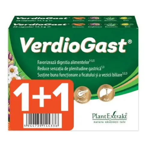 Verdiogast 20 caps. Duopack Plantextrakt