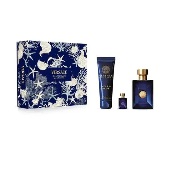 Versace – Dylan Blue Eau De Toilette 100ml + Eau De Toilette 5ml + Shower Gel 150ml