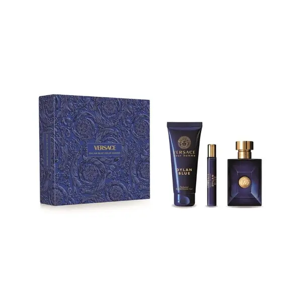 Versace Dylan Blue Set cadou pentru bărbați Volum EDT 100 + 150 ml gel de duș + EDT 10 ml