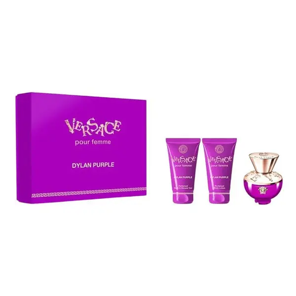 Versace Dylan Purple Set cadou pentru femei Volum EDP 50 ml + 50 ml gel de duș + 50 ml loțiune de corp