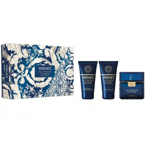 Versace Man Eau Fraiche Extreme Set cadou pentru bărbați Volum EDP 50 ml + 50 ml gel de duș + 50 ml balsam după ras