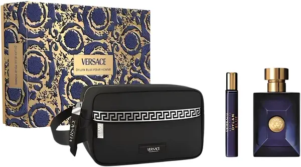 Versace Set cadou Dylan Blue Pour Homme - Apă de toaletă, 100 și 10 ml + Geantă de toaletă