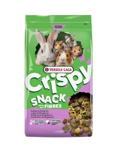 VERSELE-LAGA Crispy Snack with Fibres 550 g gustări bogate în fibre pentru iepuri și rozătoare