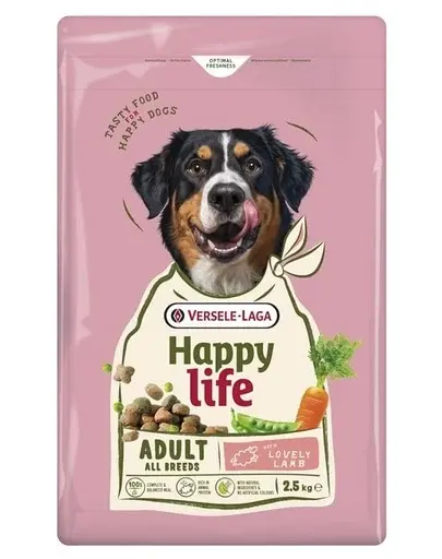 VERSELE-LAGA Happy Life Adult 2,5 kg hrană câini, cu miel