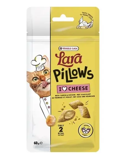VERSELE-LAGA Lara Snack Pillows with Cheese Happy Vibes 60g snack pisici cu brânză