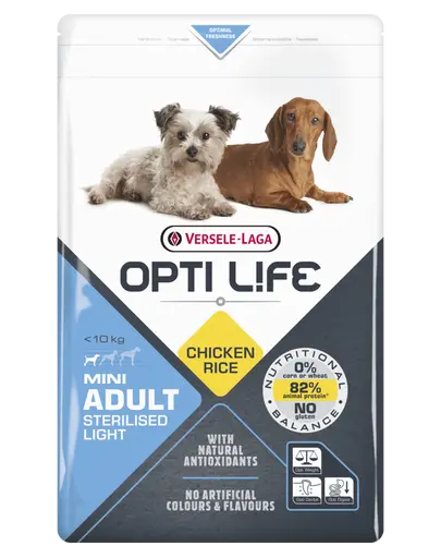 VERSELE-LAGA Opti Life Adult Light Mini hrana uscata pentru caini supraponderali/obezi de talie mica 7,5 kg