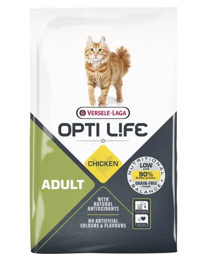 VERSELE-LAGA Opti Life Cat Adult Chicken 7.5 kg Hrana uscata pisici adulte, cu pui