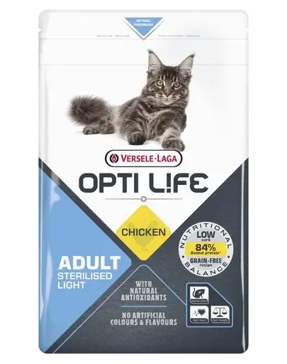 VERSELE-LAGA Opti Life Cat Sterlised/Light Chicken 2.5 kg hrana pisica sterilizata, cu pui
