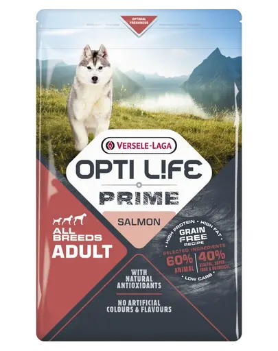 VERSELE-LAGA Opti Life Prime Adult Salmon Hrana uscata pentru caini adulti, cu somon 2,5kg