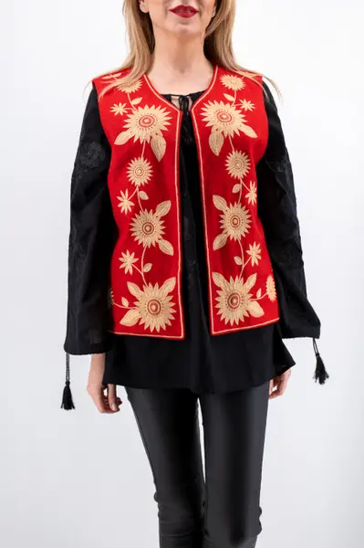 Vesta brodata cu model traditional Constantina 5