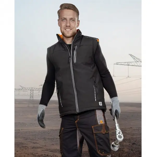 Vesta de iarna neagra softshell Ardon VISION WR, culoarea negru, 100% poliester, 285g mp XXL, NEGRU