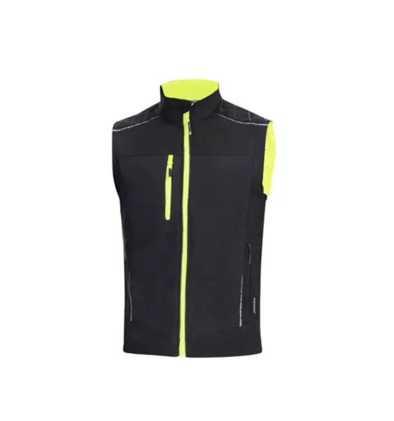 Vesta de iarna softshell Ardon VISION, culoarea negru, 100% poliester, 285 g mp XXL, NEGRU-GALBEN