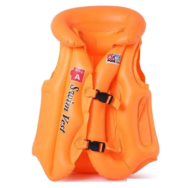 Vesta de salvare gonflabila pentru copii 3-6 ani - Portocalie ( marime M )