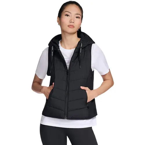 Vesta femei Skechers Performance Elite Cozy Fit Hooded JA212-BLK