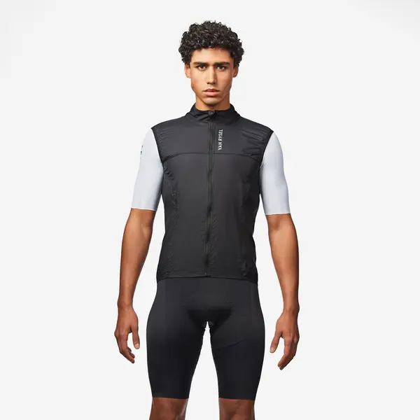 Vestă Protecţie Vânt Ciclism șosea Ultralight Negru Bărbați